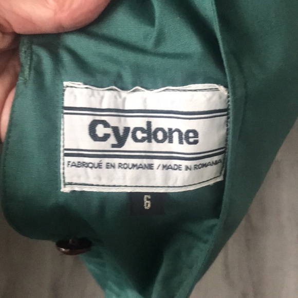 Cyclone Awesome vintage teal trench coat with detachable wool lining - Picture 5 of 10